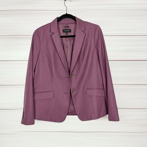 NWOT Talbots Mauve Wool Flannel Blazer Classic Tailored Career Jacket size 12
